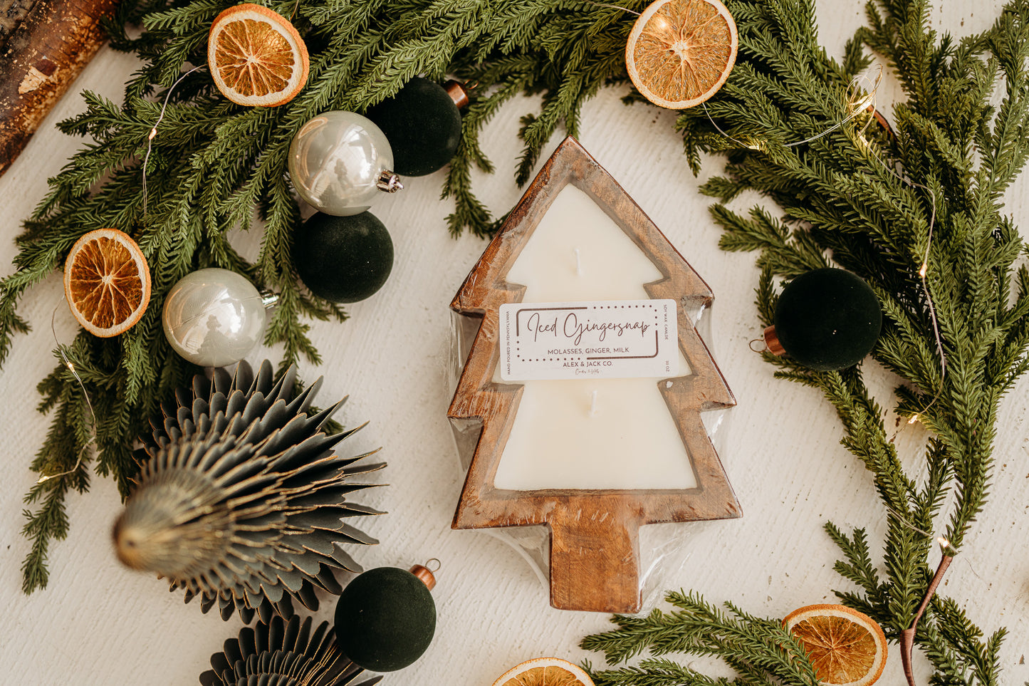 Christmas Tree Dough Bowl Candle