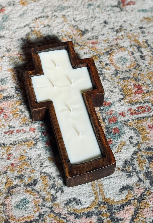 Cross Dough Bowl Candle